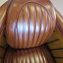 FAUTEUIL CLUB MODELE CANOE CUIR VINTAGE STYLE BATEAU ANNE DE BEJARRY