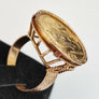 BAGUE CHEVALIÈRE OR 18 K PIECE 20 FRANCS OR 1891