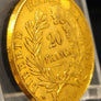 ANCIENNE PIECE 20 FRANC OR MERLEY 1850 A PARIS