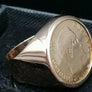 Bague massive en or 18 carats de 10 francs Napoléon III