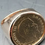 Bague massive en or 18 carats de 10 francs Napoléon III