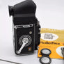 Appareil photo argentique Rolleiflex 3,5F TLR avec objectif planaire 75 mm f/3,5