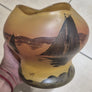 Vase Legras Verre Émaillé Décor Aux Voiliers