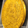 ANCIENNE PIECE 20 FRANC OR MERLEY 1850 A PARIS