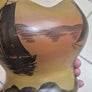 Vase Legras Verre Émaillé Décor Aux Voiliers