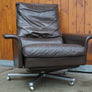 Fauteuil Relax Cuir Hans Kaufeld Lounge en Vintage