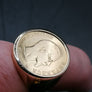Bague massive en or 18 carats de 10 francs Napoléon III