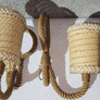 Paire d'appliques vintage Audoux Minet, design mid-century du XXe siècle