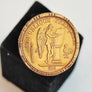 BAGUE CHEVALIÈRE OR 18 K PIECE 20 FRANCS OR 1891