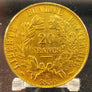 ANCIENNE PIECE 20 FRANC OR MERLEY 1850 A PARIS